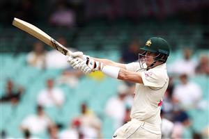 SYDNEY, AUSTRALIA - JANUARY 08: Steve Smith of Australia bats during day two of the Third Test match in the series between Australia and India at Sydney Cricket Ground on January 08, 2021 in Sydney, Australia. (Photo by Cameron Spencer/Getty Images)