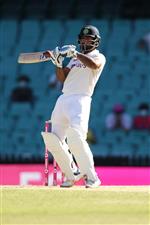 SYDNEY, AUSTRALIA - JANUARY 11: Hanuma Vihari of India bats during day five of the Third Test match in the series between Australia and India at Sydney Cricket Ground on January 11, 2021 in Sydney, Australia. (Photo by Mark Kolbe/Getty Images)