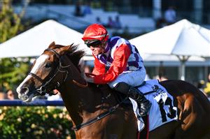 MELBOURNE, AUSTRALIA - JANUARY 09: Will Price riding Tycoon Bec wins Race 8, the Seppelt Salinger Plate, during Melbourne Racing at Flemington Racecourse on January 09, 2021 in Melbourne, Australia. (Photo by Vince Caligiuri/Getty Images)