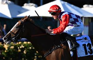 MELBOURNE, AUSTRALIA - JANUARY 09: Will Price riding Tycoon Bec wins Race 8, the Seppelt Salinger Plate, during Melbourne Racing at Flemington Racecourse on January 09, 2021 in Melbourne, Australia. (Photo by Vince Caligiuri/Getty Images)