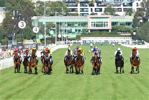 MELBOURNE, AUSTRALIA - JANUARY 09: Campbell Rawiller riding Ididitforlove after winning Race 9, the Kennedy Sprint, during Melbourne Racing at Flemington Racecourse on January 09, 2021 in Melbourne, Australia. (Photo by Vince Caligiuri/Getty Images)