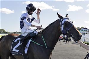 SYDNEY, AUSTRALIA - JANUARY 09: Robbie Dolan on Spirit Ridge returns to scale after winning race 7 the January Cup during Sydney Racing at Royal Randwick Racecourse on January 09, 2021 in Sydney, Australia. (Photo by Mark Evans/Getty Images)
