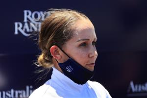 SYDNEY, AUSTRALIA - JANUARY 09: Rachel King on Malkovich returns to scale after winning race 1 the Sky Racing Active Handicap during Sydney Racing at Royal Randwick Racecourse on January 09, 2021 in Sydney, Australia. (Photo by Mark Evans/Getty Images)