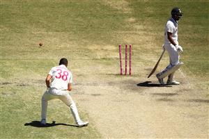 SYDNEY, AUSTRALIA - JANUARY 11: Josh Hazlewood of Australia celebrates taking the wicket of Cheteshwar Pujara of India during day five of the Third Test match in the series between Australia and India at Sydney Cricket Ground on January 11, 2021 in Sydney, Australia. (Photo by Mark Kolbe/Getty Images)