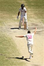 SYDNEY, AUSTRALIA - JANUARY 11: Cheteshwar Pujara of India looks dejected after being dismissed by Josh Hazlewood of Australia during day five of the Third Test match in the series between Australia and India at Sydney Cricket Ground on January 11, 2021 in Sydney, Australia. (Photo by Mark Kolbe/Getty Images)