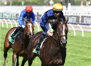 MELBOURNE, AUSTRALIA - JANUARY 09: Damian Lane riding Zesty Belle wins race 5, the Tab Long May We Play Sprint, during Melbourne Racing at Flemington Racecourse on January 09, 2021 in Melbourne, Australia. (Photo by Vince Caligiuri/Getty Images)