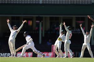 SYDNEY, AUSTRALIA - JANUARY 11: Tim Paine of Australia appeals for the wicket of Ravichandran Ashwin of India during day five of the 3rd Test match in the series between Australia and India at Sydney Cricket Ground on January 11, 2021 in Sydney, Australia. (Photo by Ryan Pierse/Getty Images)