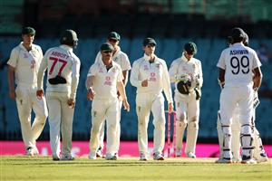 SYDNEY, AUSTRALIA - JANUARY 11: The Australia players shakle hands with Hanuma Vihari and Ravichandran Ashwin of India after a draw during day five of the Third Test match in the series between Australia and India at Sydney Cricket Ground on January 11, 2021 in Sydney, Australia. (Photo by Mark Kolbe/Getty Images)