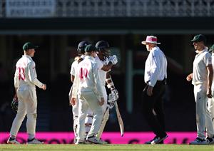 SYDNEY, AUSTRALIA - JANUARY 11: Ravichandran Ashwin and Hanuma Vihari of India celebrate after the match ended in a draw during day five of the 3rd Test match in the series between Australia and India at Sydney Cricket Ground on January 11, 2021 in Sydney, Australia. (Photo by Ryan Pierse/Getty Images)