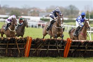 PLUMPTON, ENGLAND - JANUARY 13: Jordan Nailor riding Dobryn clear the last to win The Sky Sports Racing Maiden Hurdle (GBB Race) (Div 2) at Plumpton Racecourse on January 13, 2021 in Plumpton, England. Due to the Coronavirus pandemic, owners along with the paying public will not be allowed to attend the meeting. (Photo by Alan Crowhurst/Getty Images)