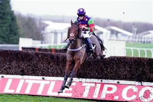 PLUMPTON, ENGLAND - JANUARY 13: Lilly Pinchin riding Cyclop clear the last to win The Strong Flavours Catering Conditional Jockeys' Veterans' Handicap Chase at Plumpton Racecourse on January 13, 2021 in Plumpton, England. Due to the Coronavirus pandemic, owners along with the paying public will not be allowed to attend the meeting. (Photo by Alan Crowhurst/Getty Images)