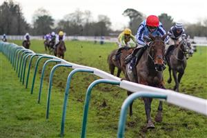 FONTWELL, ENGLAND - JANUARY 14: Ben Godfrey riding Swincombe Fleat win The Sky Sports Racing HD Virgin 535 Maiden NH Flat Race at Fontwell Park Racecourse on January 14, 2021 in Fontwell, England. Due to the Coronavirus pandemic, owners along with the paying public will not be allowed to attend the meeting. (Photo by Alan Crowhurst/Getty Images)