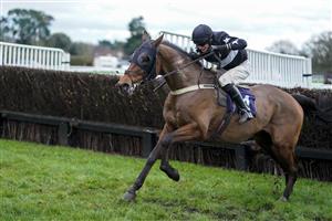 FONTWELL, ENGLAND - JANUARY 14: Conor Ring riding Ballybreen clear the last to win The attheraces.com Handicap Chase at Fontwell Park Racecourse on January 14, 2021 in Fontwell, England. Due to the Coronavirus pandemic, owners along with the paying public will not be allowed to attend the meeting. (Photo by Alan Crowhurst/Getty Images)