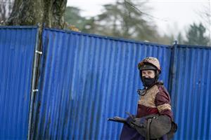 FONTWELL, ENGLAND - JANUARY 14: Richard Johnson returns to the weighing room at Fontwell Park Racecourse on January 14, 2021 in Fontwell, England. Due to the Coronavirus pandemic, owners along with the paying public will not be allowed to attend the meeting. (Photo by Alan Crowhurst/Getty Images)