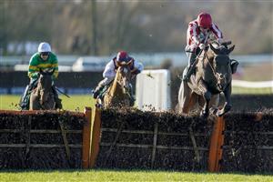 WARWICK, ENGLAND - JANUARY 16: Aidan Coleman riding Will Sting clear the last to win The Pertemps Network Novices' Handicap Hurdle at Warwick Racecourse on January 16, 2021 in Warwick, England. Due to the Coronavirus pandemic, owners along with the paying public will not be allowed to attend the meeting. (Photo by Alan Crowhurst/Getty Images)