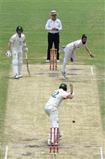 BRISBANE, AUSTRALIA - JANUARY 18: Mohammed Siraj of India bowls during day four of the 4th Test Match in the series between Australia and India at The Gabba on January 18, 2021 in Brisbane, Australia. (Photo by Matt Roberts/Getty Images)