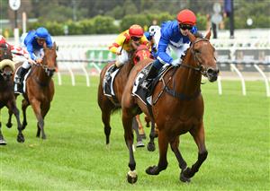 MELBOURNE, AUSTRALIA - JANUARY 16: Tahlia Hope riding Japery to win Race 1, the Kennedy Plate during Melbourne Racing at Flemington Racecourse on January 16, 2021 in Melbourne, Australia. (Photo by Vince Caligiuri/Getty Images)