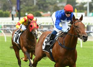 MELBOURNE, AUSTRALIA - JANUARY 16: Tahlia Hope riding Japery to win Race 1, the Kennedy Plate during Melbourne Racing at Flemington Racecourse on January 16, 2021 in Melbourne, Australia. (Photo by Vince Caligiuri/Getty Images)