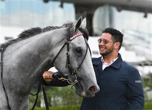 MELBOURNE, AUSTRALIA - JANUARY 16: Fabergino after winning Race 7, the Kensington Stakes, during Melbourne Racing at Flemington Racecourse on January 16, 2021 in Melbourne, Australia. (Photo by Vince Caligiuri/Getty Images)