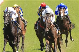 SYDNEY, AUSTRALIA - JANUARY 16: Kathy O'Hara on Counte De Rupee wins Race 5 the Schweppes Handicap during Sydney Racing at Rosehill Gardnes on January 16, 2020. (Getty)