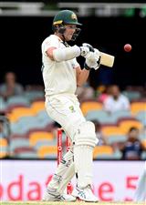 BRISBANE, AUSTRALIA - JANUARY 18: Josh Hazlewood of Australia bats during day four of the 4th Test Match in the series between Australia and India at The Gabba on January 18, 2021 in Brisbane, Australia. (Photo by Bradley Kanaris/Getty Images)