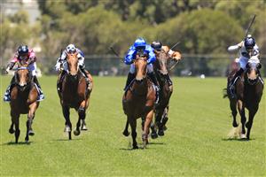 SYDNEY, AUSTRALIA - JANUARY 16: Kerrin McEvoy on Tailleur wins race 2 the Sky Racing Active Handicap during Sydney Racing at Rosehill Gardens on January 16, 2021 in Sydney, Australia. (Photo by Mark Evans/Getty Images)