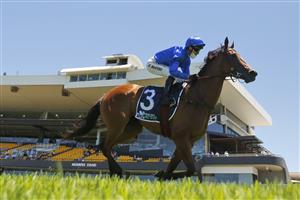 SYDNEY, AUSTRALIA - JANUARY 16: Kerrin McEvoy on Tailleur wins race 2 the Sky Racing Active Handicap during Sydney Racing at Rosehill Gardens on January 16, 2021 in Sydney, Australia. (Photo by Mark Evans/Getty Images)