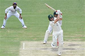 BRISBANE, AUSTRALIA - JANUARY 18: Marnus Labuschagne of Australia bats during day four of the 4th Test Match in the series between Australia and India at The Gabba on January 18, 2021 in Brisbane, Australia. (Photo by Matt Roberts/Getty Images)