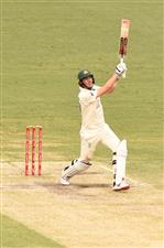 BRISBANE, AUSTRALIA - JANUARY 18: Pat Cummins of Australia
bats during day four of the 4th Test Match in the series between Australia and India at The Gabba on January 18, 2021 in Brisbane, Australia. (Photo by Matt Roberts/Getty Images)