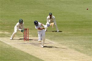 BRISBANE, AUSTRALIA - JANUARY 19: Ajinkya Rahane of India bats during day five of the 4th Test Match in the series between Australia and India at The Gabba on January 19, 2021 in Brisbane, Australia. (Photo by Matt Roberts/Getty Images)