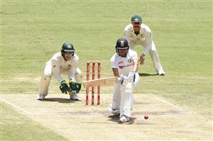 BRISBANE, AUSTRALIA - JANUARY 19: Shubman Gill of India bats during day five of the 4th Test Match in the series between Australia and India at The Gabba on January 19, 2021 in Brisbane, Australia. (Photo by Matt Roberts/Getty Images)
