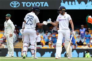 BRISBANE, AUSTRALIA - JANUARY 19: Shubman Gill of India celebrates his half century during day five of the 4th Test Match in the series between Australia and India at The Gabba on January 19, 2021 in Brisbane, Australia. (Getty)