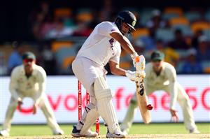 BRISBANE, AUSTRALIA - JANUARY 19: Rishabh Pant of India bats during day five of the 4th Test Match in the series between Australia and India at The Gabba on January 19, 2021 in Brisbane, Australia. (Photo by Matt Roberts/Getty Images)