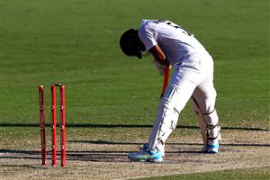 BRISBANE, AUSTRALIA - JANUARY 19: Washington Sundar of India after being dismissed during day five of the 4th Test Match in the series between Australia and India at The Gabba on January 19, 2021 in Brisbane, Australia. (Photo by Matt Roberts/Getty Images)