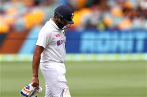 BRISBANE, AUSTRALIA - JANUARY 19: Rohit Sharma of India walking off after being dismissed on day five of the 4th Test Match in the series between Australia and India at The Gabba on January 19, 2021 in Brisbane, Australia. (Getty)