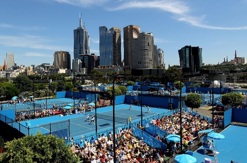 Melbourne Park outside court view