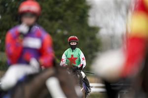 WINCANTON, ENGLAND - JANUARY 21: Millie Wonnacott after riding Dawson City to win The Somerset National Handicap Chase at Wincanton Racecourse on January 21, 2021 in Wincanton, England. Due to the Coronavirus pandemic, owners along with the paying public will not be allowed to attend the meeting. (Photo by Alan Crowhurst/Getty Images)