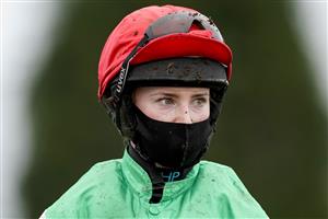 WINCANTON, ENGLAND - JANUARY 21: Millie Wonnacott after riding Dawson City to win The Somerset National Handicap Chase at Wincanton Racecourse on January 21, 2021 in Wincanton, England. Due to the Coronavirus pandemic, owners along with the paying public will not be allowed to attend the meeting. (Photo by Alan Crowhurst/Getty Images)