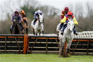 WINCANTON, ENGLAND - JANUARY 21: Tom Scudamore riding Brinkley clear the last to win The 100% RacingTV Profits Back To Racing Handicap Hurdle at Wincanton Racecourse on January 21, 2021 in Wincanton, England. Due to the Coronavirus pandemic, owners along with the paying public will not be allowed to attend the meeting. (Photo by Alan Crowhurst/Getty Images)