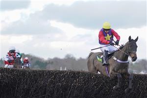 ASCOT, ENGLAND - JANUARY 23: Matt Griffiths riding Dashel Dasher clear the last to win The bet365 Handicap Chase at Ascot Racecourse on January 23, 2021 in Ascot, England. Due to the Coronavirus pandemic, owners along with the paying public will not be allowed to attend the meeting. (Photo by Alan Crowhurst/Getty Images)