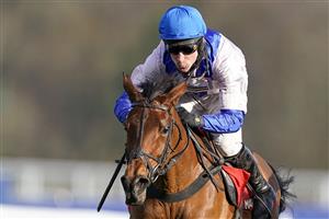 ASCOT, ENGLAND - JANUARY 23: Harry Skelton riding Roksana (pink/blue) clear the last to win The Matchbook Betting Podcast Mares' Hurdle at Ascot Racecourse on January 23, 2021 in Ascot, England. Due to the Coronavirus pandemic, owners along with the paying public will not be allowed to attend the meeting. (Photo by Alan Crowhurst/Getty Images)