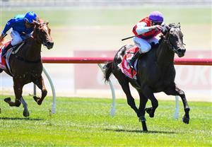 MELBOURNE, AUSTRALIA - JANUARY 23: Mark Zahra riding Artorius to win Race 1, the Ladbrokes Switch Handicap, during Melbourne Racing at Sandown Racecourse on January 23, 2021 in Melbourne, Australia. (Photo by Vince Caligiuri/Getty Images)