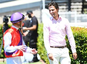 MELBOURNE, AUSTRALIA - JANUARY 23: Trainer Sam Freedman and Mark Zahra after riding Artorius to win Race 1, the Ladbrokes Switch Handicap, during Melbourne Racing at Sandown Racecourse on January 23, 2021 in Melbourne, Australia. (Photo by Vince Caligiuri/Getty Images)