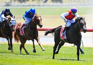 MELBOURNE, AUSTRALIA - JANUARY 23: Mark Zahra riding Artorius to win Race 1, the Ladbrokes Switch Handicap, during Melbourne Racing at Sandown Racecourse on January 23, 2021 in Melbourne, Australia. (Photo by Vince Caligiuri/Getty Images)