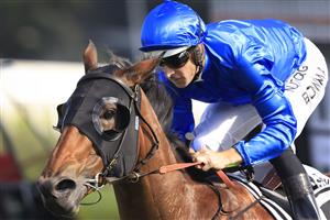 SYDNEY, AUSTRALIA - JANUARY 30: Hugh Bowman on Savatiano wins race 7 the Iron Jack Expressway Stakes during Sydney Racing at Rosehill Gardens on January 30, 2021 in Sydney, Australia. (Photo by Mark Evans/Getty Images)