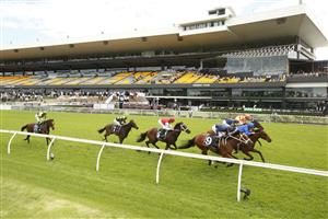 SYDNEY, AUSTRALIA - JANUARY 30: Rachel King on Zethus (royal blue) wins from James McDonald on Home Affairs (navy) in race 3 the Canonbury Stakes during Sydney Racing at Rosehill Gardens on January 30, 2021 in Sydney, Australia. (Photo by Mark Evans/Getty Images)