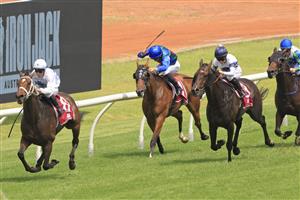 SYDNEY, AUSTRALIA - JANUARY 30: Tommy Berry on Great House wins race 4 the ANZ Bloodstock News Handicap during Sydney Racing at Rosehill Gardens on January 30, 2021 in Sydney, Australia. (Photo by Mark Evans/Getty Images)