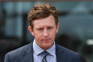MELBOURNE, AUSTRALIA - JANUARY 30: Trainer Matt Laurie is seen after Portland Sky won race 5, the Superior Food Services Manfred Stakes, during Melbourne Racing at Caulfield Racecourse on January 30, 2021 in Melbourne, Australia. (Photo by Vince Caligiuri/Getty Images)