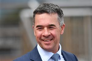 MELBOURNE, AUSTRALIA - JANUARY 30: Trainer Andrew Noblet is seen after Ginger Jones won race 6, the Mal Seccull Handicap, during Melbourne Racing at Caulfield Racecourse on January 30, 2021 in Melbourne, Australia. (Photo by Vince Caligiuri/Getty Images)