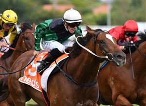 MELBOURNE, AUSTRALIA - JANUARY 30: Will Price riding Ginger Jones to win race 6, the Mal Seccull Handicap, during Melbourne Racing at Caulfield Racecourse on January 30, 2021 in Melbourne, Australia. (Photo by Vince Caligiuri/Getty Images)